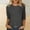 Gray, variant on Women's 3/4 Sleeve Round Neck Casual Top Blouse Pullover Shirt for Daily Wear