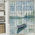 thumbnail image 6 of Orinice  Lake Time Shower Curtain Lake Words Bathroom Shower Curtain Durable Oxford Fabric Bath Curtain for Kitchen Window Curtain, 69x72, 6 of 7