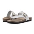 thumbnail image 3 of White Mountain Womens Carly Textured Leather Slide Sandals, 3 of 5