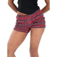 thumbnail image 2 of Yunliwuli Women's Summer Plaid Print Shorts Low Rise Frill Tiered Slim Short Pants Lounge Shorts, 2 of 10