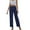 Navy, variant on Sngxgn Women's Wide Leg Pants High Elastic Waisted in The Work Trousers Long Straight Suit Pants(Black,XL)