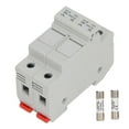 thumbnail image 2 of Fuse Holder Base, Full Protection Midget Fuse Holder 2 Poles 10A 1000V DC Flame Retardant  For Industry, 2 of 8