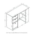 thumbnail image 2 of Furinno 15110 JAYA Modern Computer Study Desk, French Oak/Black, 2 of 6