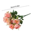 thumbnail image 3 of Valentine's Day Decor Artificial Roses Bouquet Green Leaves Vase Home Party Tabletop Romantic Valentine Decorations, 3 of 6