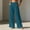 Turquoise#4, variant on Linen Pants Women Wide Leg Elastic High Waisted Beach Flowy Pants Pull On Dressy Casual Baggy Cotton Linen Slacks(White,S)