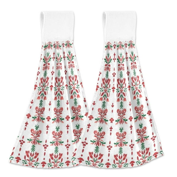 2 Bathroom Towels Kitchen Towels 18.2x14In Velcro Hand Wipes Dish Cloths & Dish Towels Washroom Towels Face Towel Hand Wipes Christmas Stripes