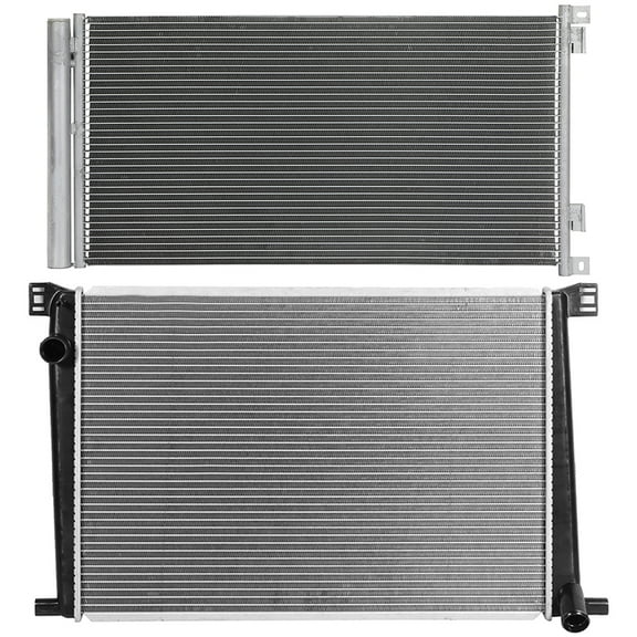 cciyu Aluminum Radiator Replacement 2011-2015 for Mini for Cooper Plastic Radiator Auto Parts Complete radiator Radiator Engine Coolant Radiator Assembly Radiator