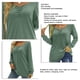 thumbnail image 5 of Tops plisados de manga larga para mujer, transpirables, suaves, cómodos, lavables a máquina, tops de manga larga para uso diario al aire libre, Verde XL, 5 of 6