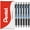 Black, variant on Pentel Energel BLN75 Retractable Gel Ink Rollerball Pen - 0.5mm - 54% Recycled - Black, Blue, Violet - Pack of 6 in Pillow Packaging