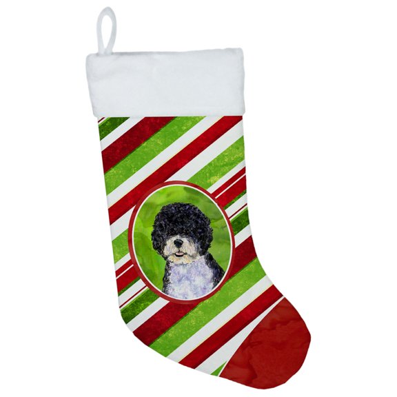 Carolines Treasures SS4559-CS Portuguese Water Dog Winter Snowflakes Christmas Stocking SS4559 Large multicolor