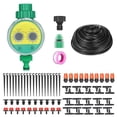 thumbnail image 1 of BXJ-008 Outdoor Timed Irrigation Controller Automatic Sprinkler Controller Programmable Valve Hose Water Timer Faucet Watering Timer with Distribution Tubing Hose Adjustable Nozzles, Automatic Mist, 1 of 9