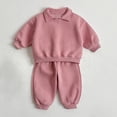 thumbnail image 4 of Timegard Infant Unisex Clothes Cotton Sets Boys Girls Casual Workout Sets Collar Pullover Joggers Toddler Loose Outfits, 4 of 7