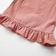 thumbnail image 5 of Vedolay Girl's 2023 Summer Fly Sleeve Crew Neck Solid Color Cute Tops,Pink 12-18 Months, 5 of 5
