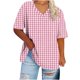 thumbnail image 1 of Camisetas de Cuello en V Mujeres de Manga Corta Sobredimensionada Impresa Camiseta Interior de Verano, Top Deportivo para el Uso Casual, 1 of 4
