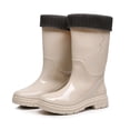thumbnail image 1 of Botas de lluvia para mujer de tubo alto de color caramelo multicolor, botas impermeables de una pieza a prueba de lluvia, 1 of 6