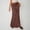 Brown, variant on Tqcoqu Women's Elastic Waist Drawstring Skirt Casual Flowy Skirt Casual&Daily Wear,Green,Women's S-XXL
