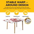 thumbnail image 4 of Valentine's Day Table Cloths for 4 Foot Rectangle Tables, Red Gnomes Love Letter Romantic Patio Waterproof Elastic Fitted Tablecloths, Washable Rectangular Table Cover for Camping, 4 of 8