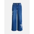 thumbnail image 6 of Madden NYC Women's Star Patch Wide Leg Jeans, 31" Inseam, Sizes 00-18, 6 of 6