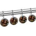 thumbnail image 2 of Musical Instrument Shower Curtain Hooks （Set of 12） for Home Hotel Shower Rods Bathroom Crystal Glass Print Stainless Steel Round Curtain Hooks, 2 of 5