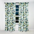thumbnail image 5 of Designart "Geometric Oasis In Green Hues" Geometric Printed Art Curtain For Bedroom Single Panel, 5 of 6