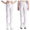 thumbnail image 2 of Eandarui Kids Girls Ice Skating Tights Shiny Side Rhinestones Trousers Figure Skating Outfit Dance White 8, 2 of 7