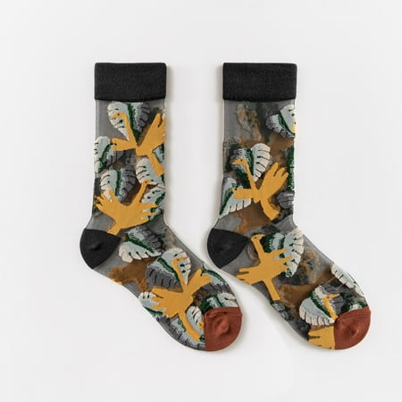 

Socks Women Adult Teenager Summer Ultra Thin Flowers Trend Retro Lovely Socks