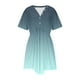 thumbnail image 4 of mfyjkho Vestidos de fiesta para mujer, Vestido de verano para mujer, informal, con cuello en V, manga corta, cordón y bolsillos Vestidos largos para mujer xxl, 4 of 9