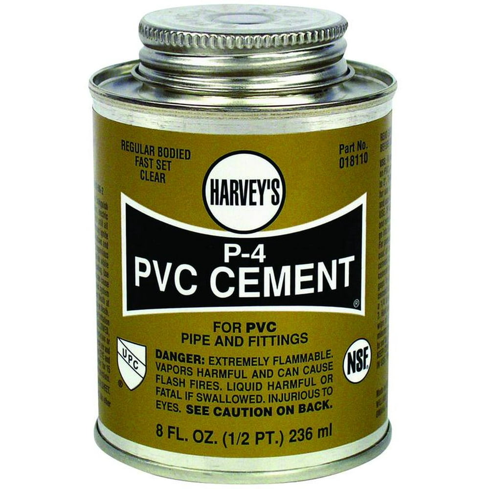 WM Harvey 01811024 Clear Cement 1/2 Pint for Regular Bodied PVC Pipe
