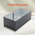 thumbnail image 3 of 2 Pack 6x3x2ft Metal Galvanized Raised Garden Bed,Galvanized Planter Boxes Set or Vegetables Flowers Ground Planter Box,Black, 3 of 8