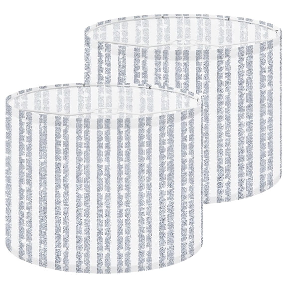 Lampshades 2 Pack coloured textured blue white stripe stripe abstract 13"x13"x10" Light Shade for Table Lamps Floor Lamp Shades Lampshade Replacement Easy Assembly