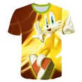 thumbnail image 3 of Nueva camiseta amarilla de Sonic, ropa para niños, juego de dibujos animados para niños, ropa para niños de Super Sonic, camiseta para hombres y mujeres, ropa de verano para niñas, 3 of 5