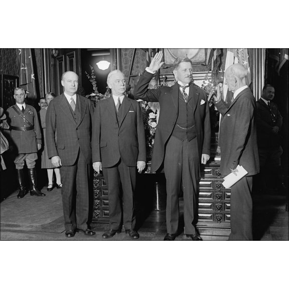 24"x36" Gallery Poster, Swearing in of Patrick J. Hurley 1929