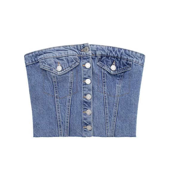 [Spot] Europe et États-Unis Commerce Extérieur Vêtements pour Femmes pour Remporter Veste en Jean Coupe Ajustée Mode