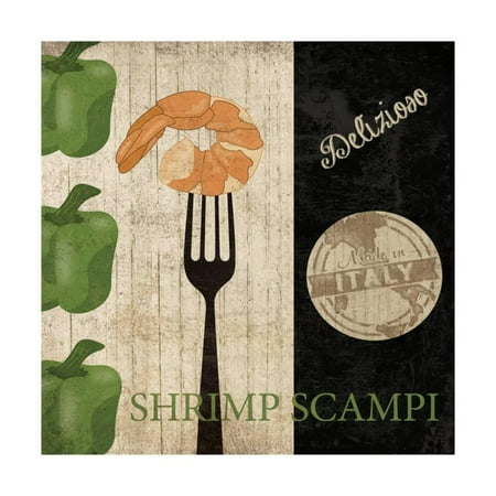 Big Night Out - Shrimp Scampi Print Wall Art By Piper