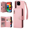 thumbnail image 1 of Case for Google Pixel 5 Magnetic Leather Zipper Wallet Cover Card Holder, 1 of 5