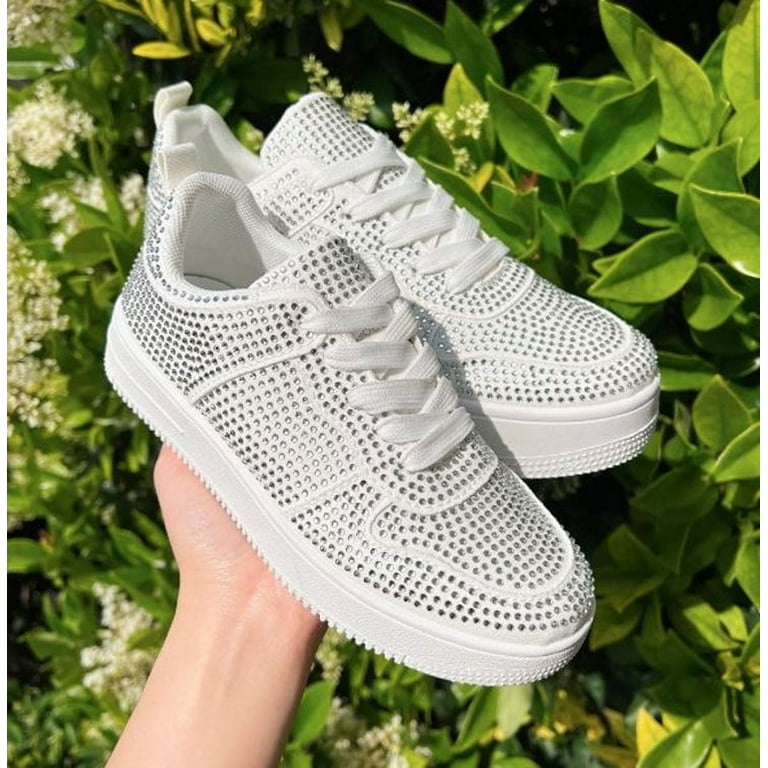 Top Moda Shoes Women Fashion Platform Sneakers Crystals