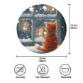 thumbnail image 3 of 15.4" Round Placemat Set of 1 Polyester Fabric Place Mats Non-Slip Dining Kitchen Table Mats for Kitchen Party Decor Cat by The Window, 3 of 5