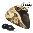 thumbnail image 2 of Egyptian Cats Hieroglyphs Vintage Guitar Pick 6 Pack for Bass Acoustic Electric Guitars Lovers Gift 0.46mm, 2 of 6