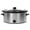 Stainless Steel, variant on 6 qt White Oval Manual Slow Cooker with Ceramic Inner Pot for Family Dinner, Dishwasher Safe