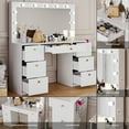 thumbnail image 2 of Boahaus Freya Vanity with Light Bulbs (White), 2 of 5