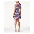 thumbnail image 2 of maison Jules Womens Brenden Fit & Flare A-line Dress, Blue, XX-Small, 2 of 4