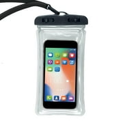TechUp Universal Waterproof Phone Pouch; Black & Clear