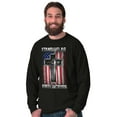 thumbnail image 3 of Stand For Flag Kneel The Cross Men's Big & Tall Long Sleeve Graphic Tee Brisco Brands 2X, 3 of 5