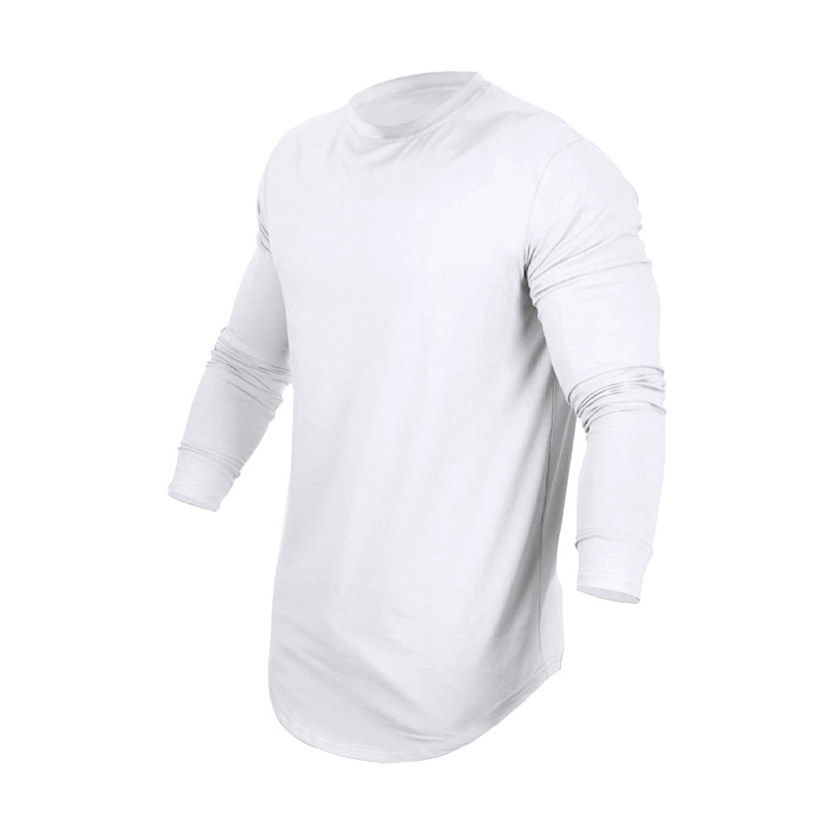 Zedker 3/4 Sleeve Shirt for Men Solid Color Crew Neck Baseball T-Shirts Casual Loose Fit Tees Three Quarter Sleeve T Shirts