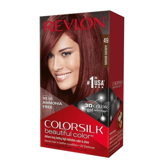 Revlon ColorSilk Beautiful Natural Stay True Hair Color Ammonia Free 49 Auburn Brown 1 ct