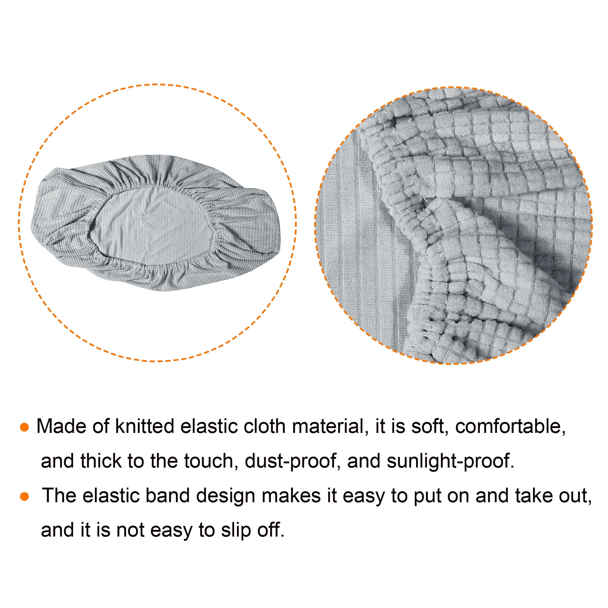 Unique Bargains Air Conditioner Cover Knitted Elastic Cloth Dustproof 80-86cm Gray