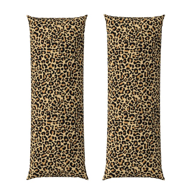 Balery Leopard Print Funda Protectora para Almohada Corporal de Algodón Hipoalergénico con Cierre(55 x 21 pulgadas), Almohadas No Incluidas