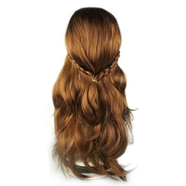 HAWEE Perruque Princesse Anna Tressée Costume Cosplay Accessoires pour Enfants Filles