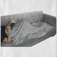 thumbnail image 5 of Abstract Soft Flannel Fleece Throw Blanket, Simplistic Circular Symmetrical Motifs Repetitive Wavy Monochrome Pattern, Cozy Plush for Indoor and Outdoor Use, 70" x 90", White and Grey, by Ambesonne, 5 of 5