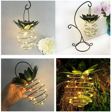 Dc2v 0 08w 25led Pineapple Design Solar Powered Energy Hanging Fairy Light Outdoor Lamp 2 Pack Ip56 Water Resistance Warm White For Yard Garden Patio Balcony Canada Dc2v 0 08w 25led Pineapple Design Solar, Hanging Solar Garden Lights Canada